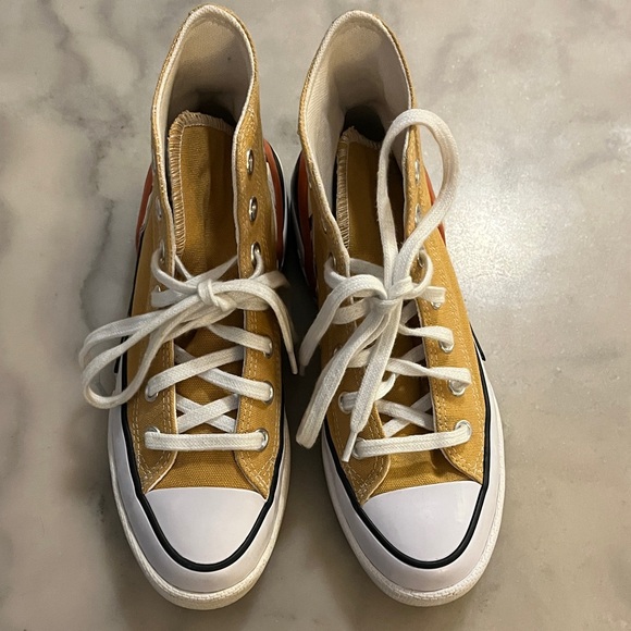 Converse CPX70 Classic Platform Mustard High-Top Sneakers - Picture 4 of 9